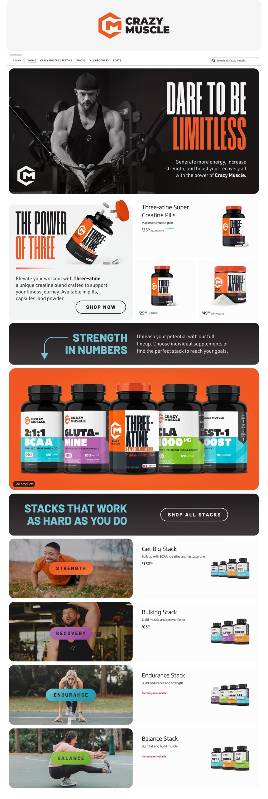 Crazy Muscle full storefront portfolio