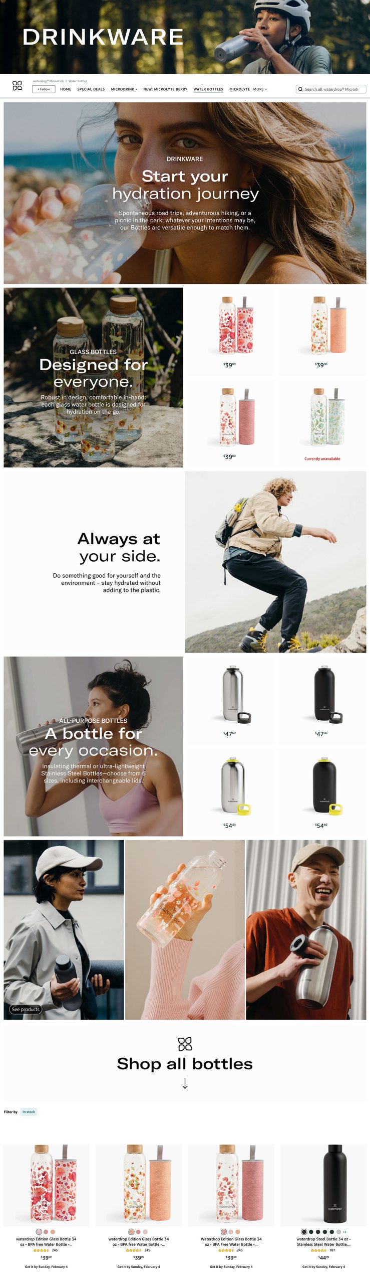 Waterdrop full storefront portfolio