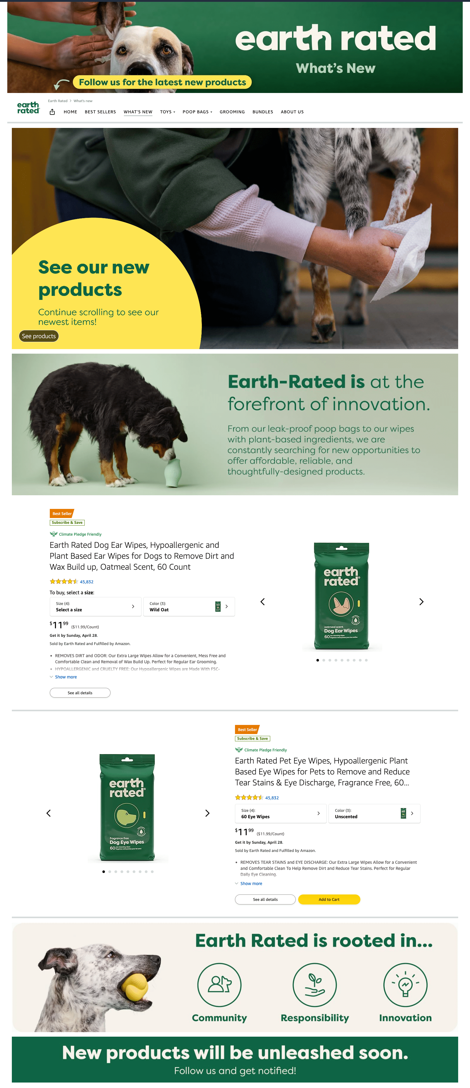 Earth Rated full storefront portfolio