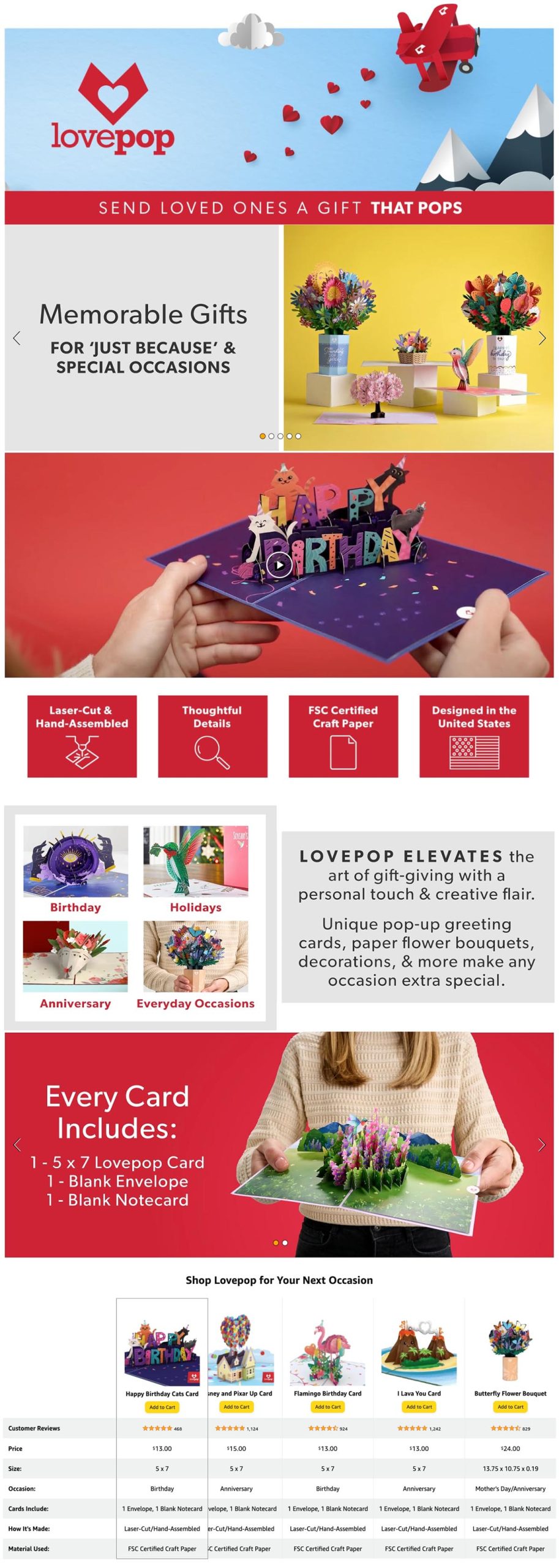 Lovepop full storefront portfolio